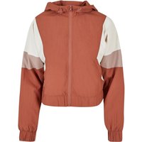 Urban Classics Trainingsjacke - Ladies Short 3-Tone Crinkle Jacket - XS bis XL - für Damen - Größe XS - multicolor von Urban Classics