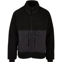 Urban Classics Übergangsjacke - Short Raglan Sherpa Jacket - S bis XXL - für Männer - Größe M - schwarz von Urban Classics