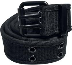 Urban Classics Unisex TB5823-Double Thorn Buckle Canvas Belt Gürtel, Black, L/XL von Urban Classics