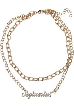 Urban Classics Unisex Halskette Diamond Zodiac Golden Necklace, Farbe sagittarius, Größe one size von Urban Classics