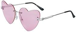 Urban Classics Unisex TB5237-Sunglasses Heart with Chain Sunglasses, Rose/Silver, one Size von Urban Classics