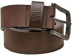 Urban Classics Unisex Leather Imitation Belt Gürtel, Brown, XL (130 cm Länge) von Urban Classics