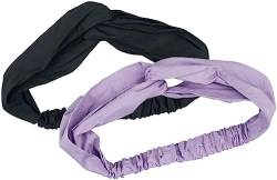 Urban Classics Unisex TB5125-Light Basic Headband 2-Pack Stirnband, Lilac/Black, one Size von Urban Classics