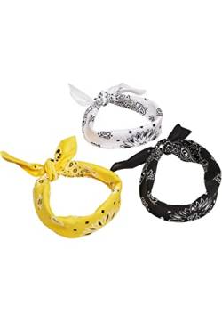 Urban Classics Unisex Multicolor 3-pack Bandana, Black & Yellow White, Einheitsgr e EU von Urban Classics