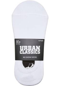 Urban Classics Unisex TB5180-No Show 10-Pack Socken, White, 47-50 von Urban Classics