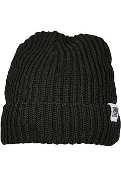 Urban Classics Unisex TB3863-Recycled Yarn Fisherman Beanie-Mütze, Black, one Size von Urban Classics