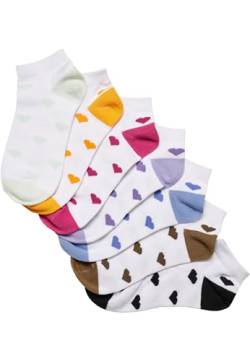 Urban Classics Unisex Recycled Yarn Heart Sneaker 7-Pack Socken, Multicolor, 43-46 von Urban Classics