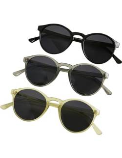 Urban Classics Unisex Sonnebrille Sunglasses Cypress 3-Pack Sonnenbrille, Black/lightgrey/Yellow, one Size von Urban Classics