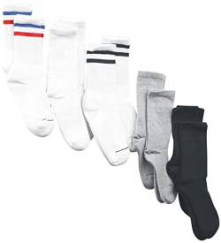 Urban Classics Unisex TB3399-Sporty 10-Pack Socken, blk/wht/Gry+wht/NVY/rd+wht/blk, 35-38 von Urban Classics