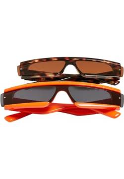 Urban Classics Unisex Sunglasses Alabama 2-Pack Sonnenbrille, orange/Brown, one Size von Urban Classics