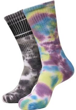 Urban Classics Unisex Tie Dye 2-Pack Socken, Multicolor, 35-38 von Urban Classics