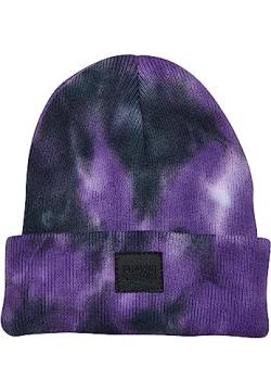 Urban Classics Unisex Tie Dye Kids Beanie Hat, ultraviolet/darkgrey, L-XL EU von Urban Classics