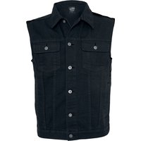 Urban Classics Weste - Denim Vest - S bis XXL - für Männer - Größe M - schwarz von Urban Classics