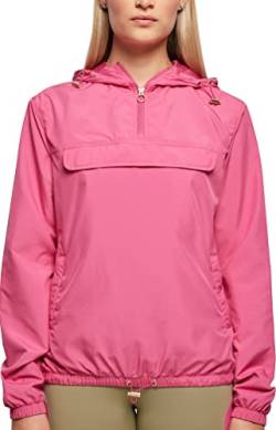 Urban Classics Women's Ladies Basic Pull Over Jacket Jacke, Pink, L von Urban Classics