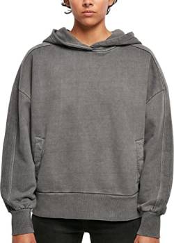 Urban Classics Women's Ladies Heavy Terry Garment Dye Hoody Sweatshirt, darkshadow, XXL von Urban Classics