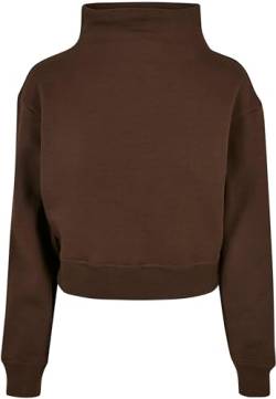 Urban Classics Women's Ladies Organic Short High Neck Crew Sweatshirt, Brown, 4XL von Urban Classics