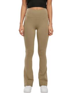 Urban Classics Women's Ladies Organic Stretch Jersey Bootcut Leggings Yoga Pants, Khaki, 5XL von Urban Classics