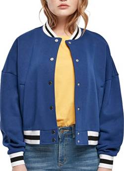 Urban Classics Women's TB5076-Ladies Oversized College Jacket Cardigan Sweater, spaceblue, L von Urban Classics