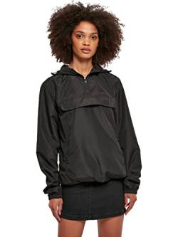 Urban Classics Women's Ladies Recycled Basic Pull Over Jacket Jacke, Black, XS von Urban Classics