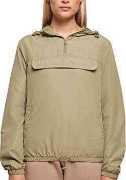 Urban Classics Women's Ladies Recycled Basic Pull Over Jacket Jacke, Khaki, S von Urban Classics