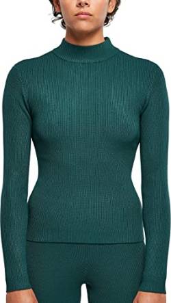 Urban Classics Women's Ladies Rib Knit Turtelneck Sweater Sweatshirt, Jasper, L von Urban Classics