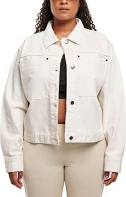 Urban Classics Women's TB4781-Ladies Short Boxy Worker Jacket Jacke, White, 3XL von Urban Classics