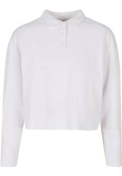 Urban Classics Women's Ladies Short Oversized Polo Longsleeve T-Shirt, White, 5XL von Urban Classics