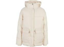 Winterjacke URBAN CLASSICS "Urban Classics Damen Ladies Waisted Puffer Jacket" Gr. 3XL, beige (whitesand) Damen Jacken Winterjacken von Urban Classics