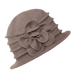 Urban GoCo Damen Vintage Bucket Hut Wintermütze Beret (#2 Khaki) von Urban GoCo