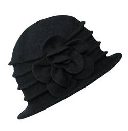 Urban GoCo Damen Vintage Bucket Hut Wintermütze Beret (#2 Schwarz) von Urban GoCo