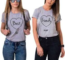 Beste Freundin Damen T-Shirt Beste Friends for Ever BFF - 1x Tshirt Best Grau L von Urban Kingz