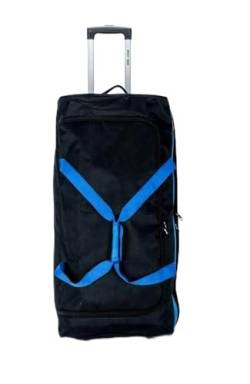 39L-202L Faltbare Reisetasche – Herren-Gepäck, Reisetrolley, Reisetasche, Koffer mit 2 großen Vordertaschen, 600D Material, schwarz / blau, Small 20", Koffer von Urban London