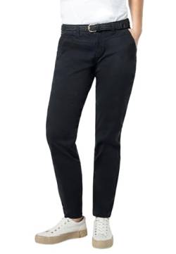 Urban Surface Damen Chino Stoff-Hose mit Flecht-Gürtel Dark-Blue M von Urban Surface