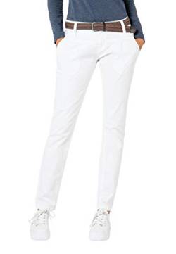 Urban Surface Damen Chino Stoff-Hose mit Flecht-Gürtel White M von Urban Surface