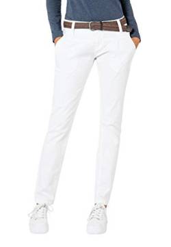 Urban Surface Damen Chino Stoff-Hose mit Flecht-Gürtel White XL von Urban Surface
