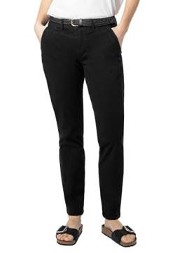 Urban Surface Damen Chino Stoff-Hose mit Flecht-Gürtel black1 M von Urban Surface