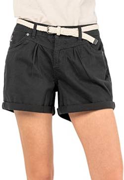 Urban Surface Damen Shorts mit schmalem Gürtel Kurze Hose Dark-Grey XL von Urban Surface