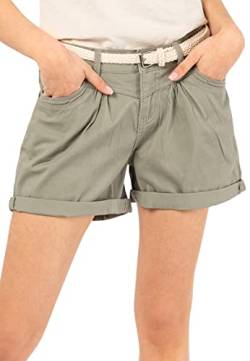 Urban Surface Damen Shorts mit schmalem Gürtel Kurze Hose Green M von Urban Surface
