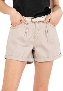 Urban Surface Damen Shorts mit schmalem Gürtel Kurze Hose beige S von Urban Surface