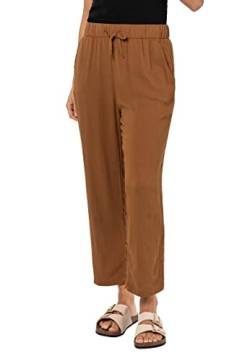 Urban Surface Damen Viskose Stoffhose sommerlich locker Brown XS von Urban Surface