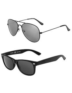 UrbanSky Sonnenbrille für Herren 2er-Pack, klassische Modelle (Gravitation) von UrbanSky
