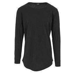 Urbandreamz Herren Longsleeve T-Shirt Shaped Long Tee Rundhals Black - XL - von Urbandreamz