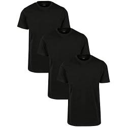 Urbandreamz Herren T-Shirt 3-Pack Black + Black + Black 4XL von Urbandreamz