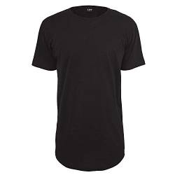 Urbandreamz Herren T-Shirt Shaped Long Tee Rundhals Black - S - von Urbandreamz