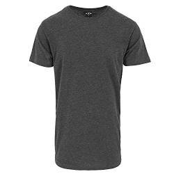 Urbandreamz Herren T-Shirt Shaped Long Tee Rundhals Charcoal - XL - von Urbandreamz
