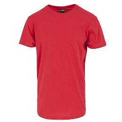 Urbandreamz Herren T-Shirt Shaped Long Tee Rundhals Firered - XXL - von Urbandreamz