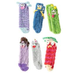 Urijk 6 Paare Warm Cozy Fluffy Cartoon Monster Socks Flauschige Socken Soft Floor Socken Dicke Winter Socken Wärmebettsocken Funny Fuzzy Socks Damen Fuzzy Socks Für Winter Frauen Und Mama von Urijk