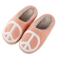 Urijk Halloween Kürbis Hausschuhe Damen Plüsch Rutschfest Lustige Halloween Hauschuhe Winter Flauschige Spooky Slides Warme Herren Pantoletten Slippers für Frauen Herren home Indoor Outdoor von Urijk