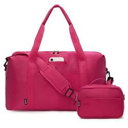 Uselike Weekender Bags für Damen, Reisetasche mit Nasstasche, Handgepäcktasche mit Kulturbeutel, Roes von Uselike