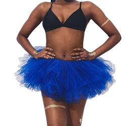 Ushiny Damen Kostüm Tüllrock Minirock Petticoat Tutu Unterrock Klassisch Elastisch 6 Lagig Tülle Ballet Tanzkleid Unterkleid Cosplay Minirock von Ushiny